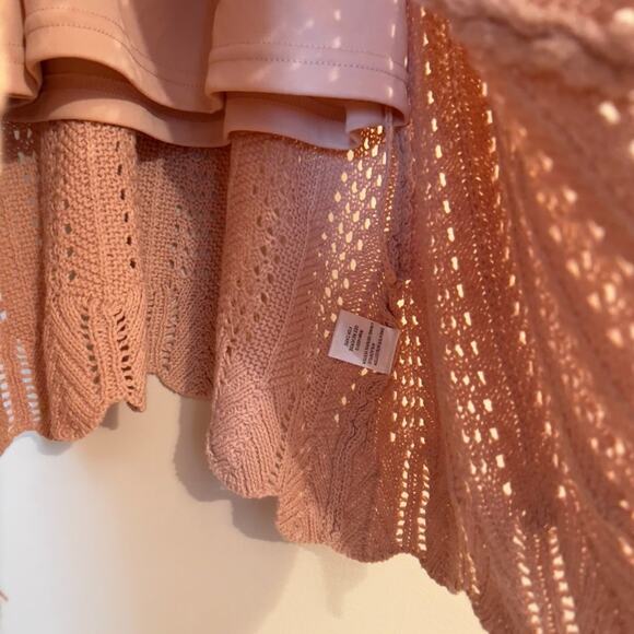 $11SALE!!! Freshman 1996 Adorable Knit Pastel Pink Dress Size L NWT - Picture 6 of 8